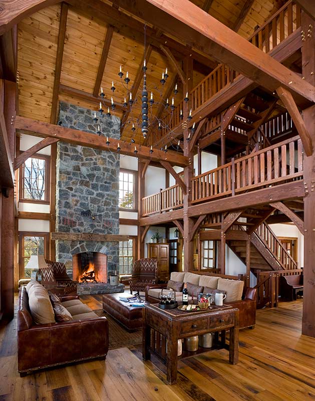 Cozy Timber  Frame  Homes  with Fireplaces Discover Timber  