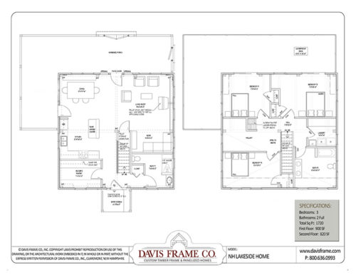 small timber frame floor plan lakefront