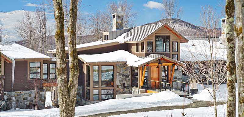 stowe vermont timber frame home