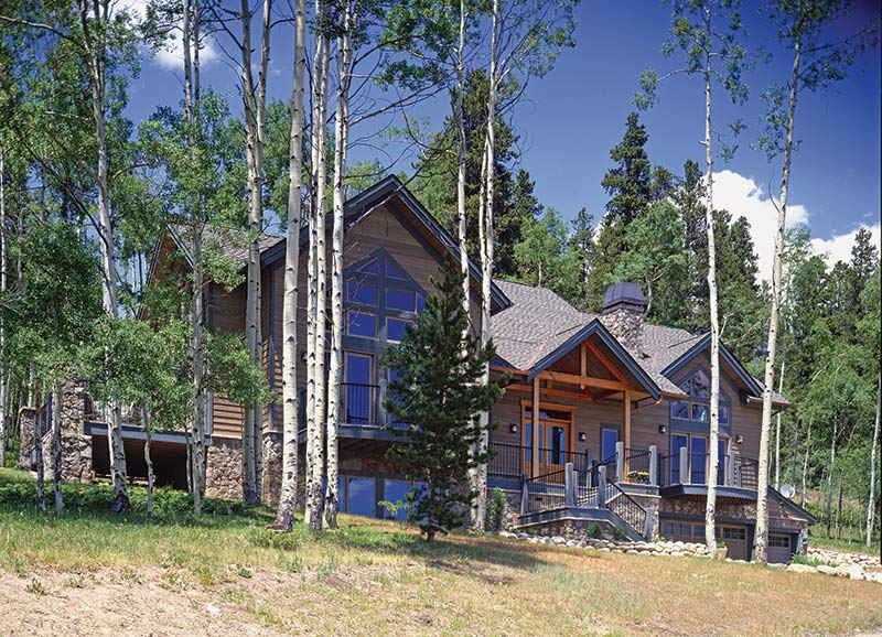 mountainside timber frame home