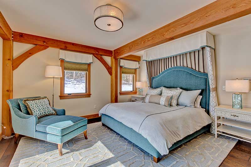 timber frame bedroom 