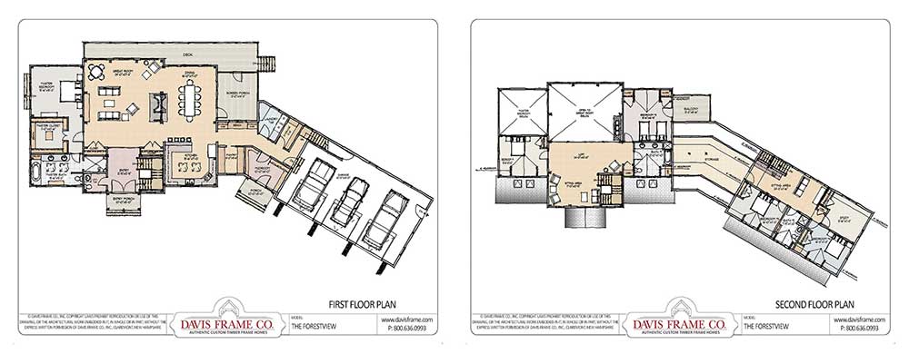 timber frame plan with overnight guest space
