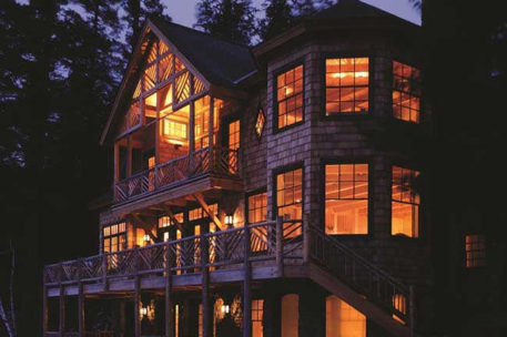Adirondack timber frame home