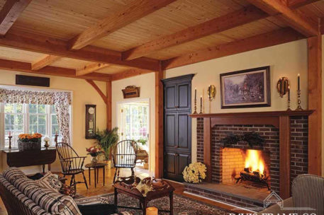 Classic colonial timber frame living room 