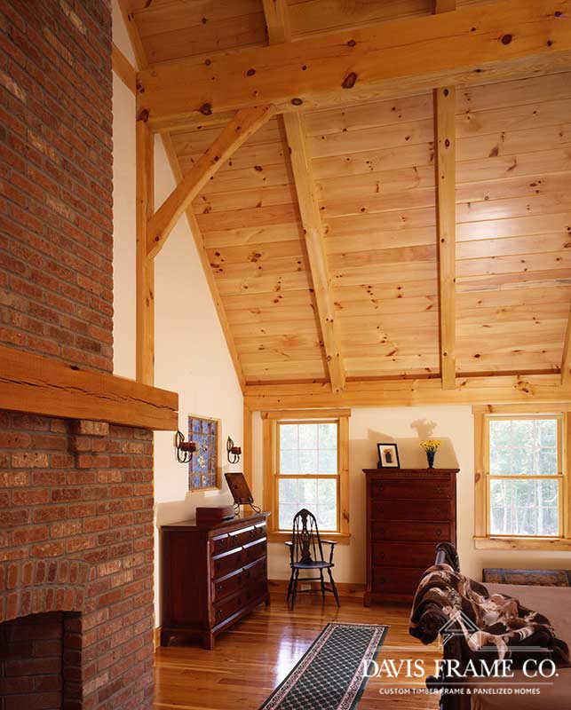 Farmhouse timber frame bedroom 