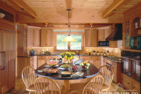 Vermont timber frame home kitchen