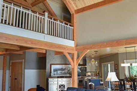 Hybrid timber frame home on Lake Winnipesaukee