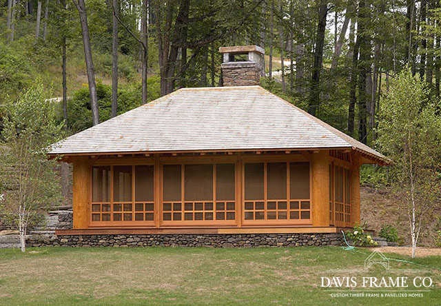 Japanese tea house timber frame pavilion