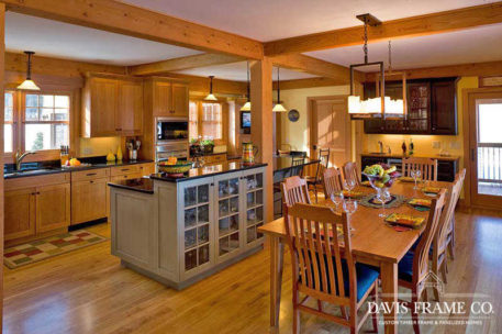 Lake Mascoma Timber Frame Home kitchen
