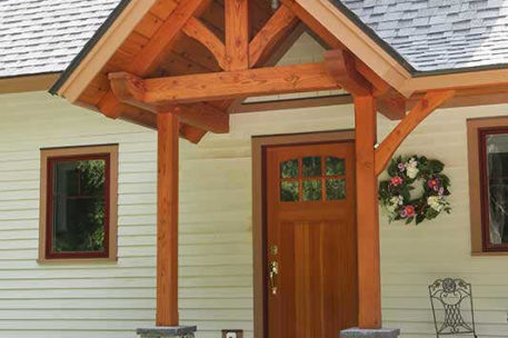 Small craftsman timber frame home 