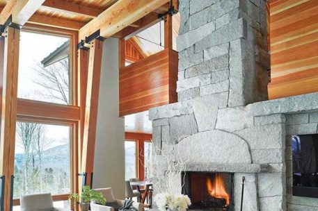 Stowe Vermont timber frame home