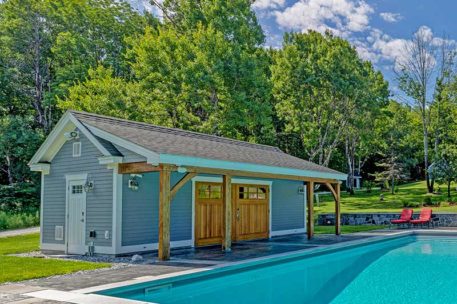 Timber frame pool house