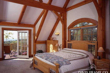 Post and beam bedroom 