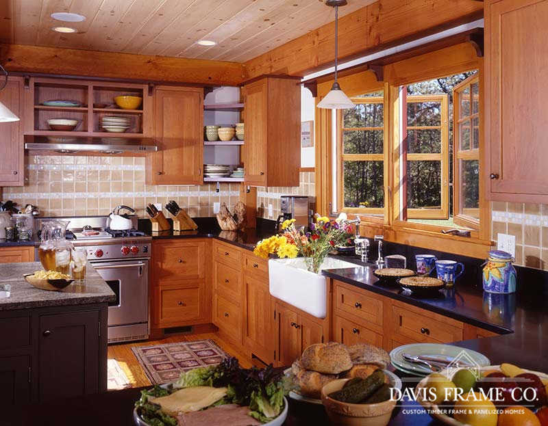 Martha's Vineyard timber frame kitchen 