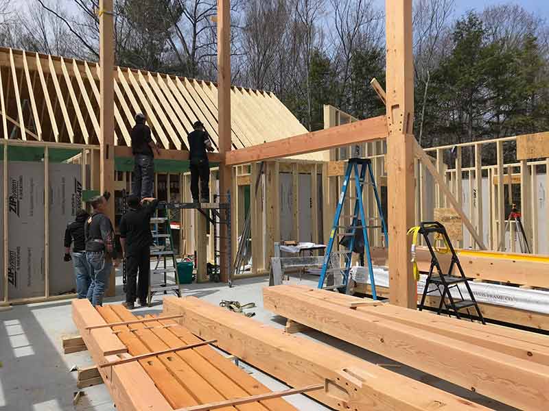 hybrid timber frame home