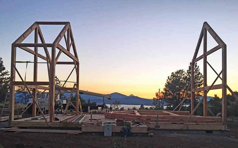 oregon timber frame raising