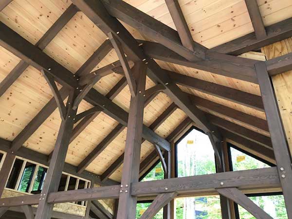 briarsmoke stain for timber frame home
