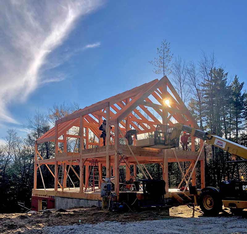 Okemo area timber frame home in Vermont 