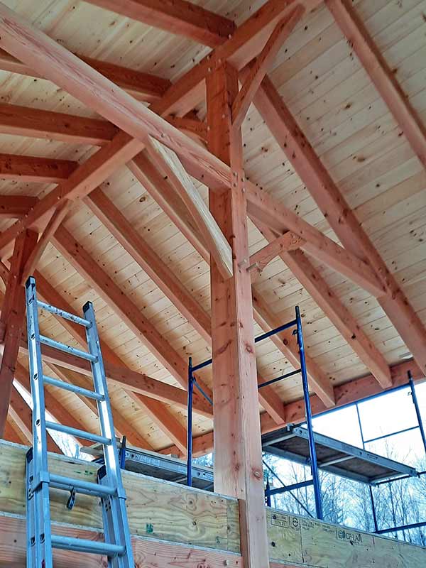 douglas fir timber frame in vermont